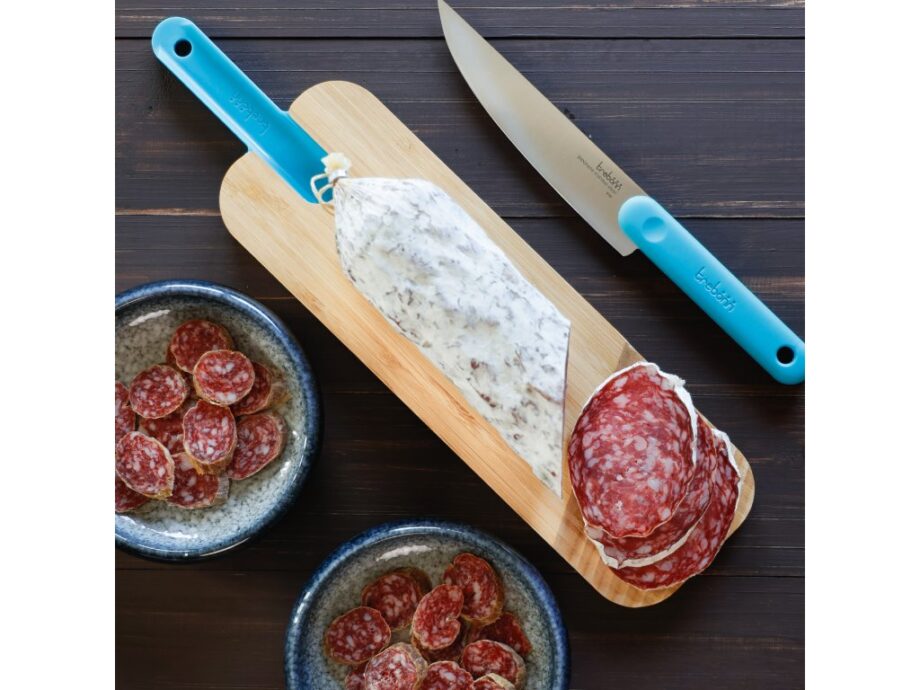 Bambusowa deska do krojenia Trebonn z nożem do salami